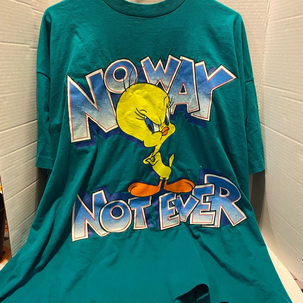 Looney Tunes “No Way, Not Ever” Tweety Bird Tee Shirt 1995